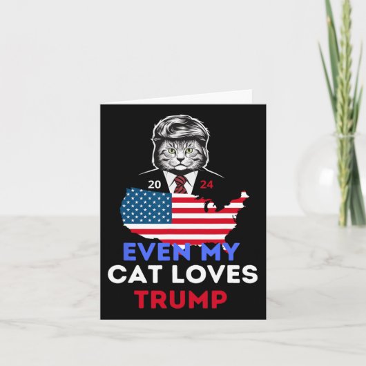 Mijn kat houdt van Trump 2024 1 Kaart (Voorkant)
