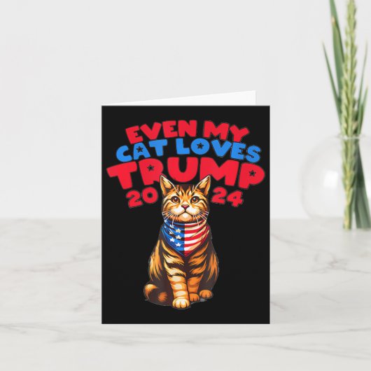 Mijn kat houdt van Trump 2024 Kaart (Voorkant)