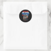 Mijn kat houdt van Trump 2024 Shirt Ronde Sticker (Tas)