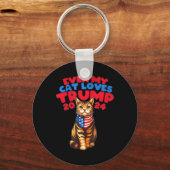 Mijn kat houdt van Trump 2024 Sleutelhanger (Voorkant)