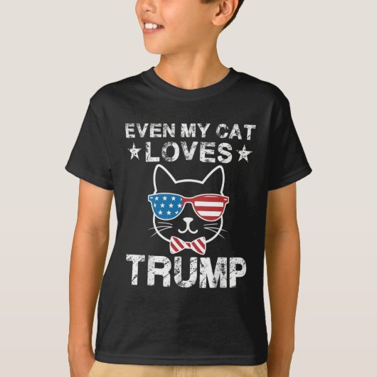Mijn kat houdt van Trump 2024 T-shirt (Voorkant)