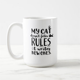 Mijn kat houdt zich niet aan regels koffiemok