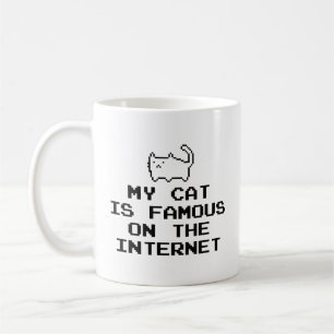 Mijn kat is beroemd op de internetkoffie-Mok Koffiemok