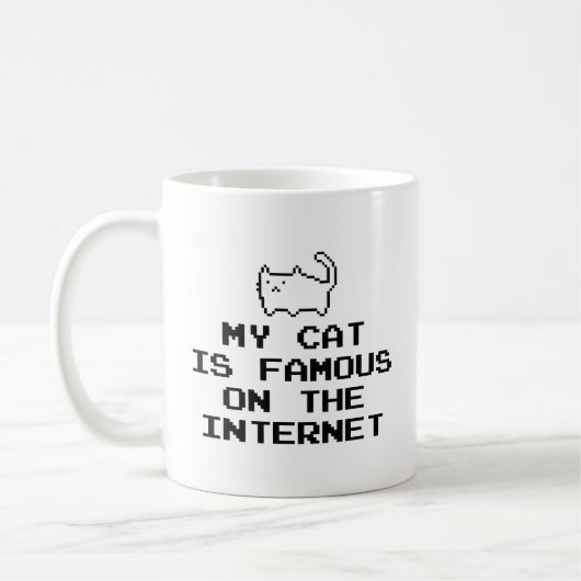 Mijn kat is beroemd op de internetkoffie-Mok Koffiemok (Links)