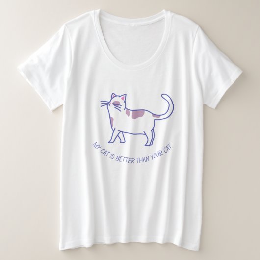 Mijn kat is beter dan jouw kat Funny T-Shirt (Design voorkant)