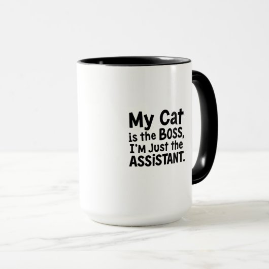 Mijn kat is de baas mok (Voorkant rechts)