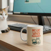 Mijn kat is de echte officemanager – Grappig werke Koffiemok