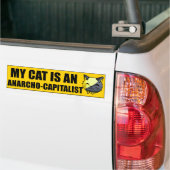 Mijn kat is een anarcho-kapitalist bumpersticker (Op Truck)