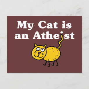 Mijn kat is een atheïst briefkaart