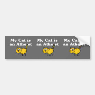 Mijn kat is een atheïst bumpersticker