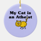 Mijn kat is een atheïst keramisch ornament (Achterkant)