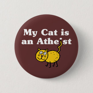 Mijn kat is een atheïst ronde button 5,7 cm