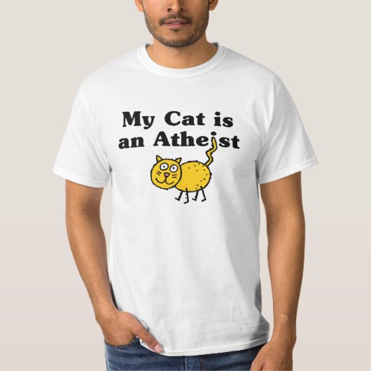Mijn kat is een atheïst t-shirt (Voorkant)
