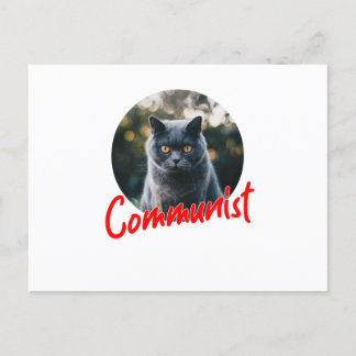 Mijn kat is een communist feestdagenkaart