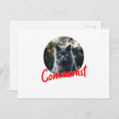 Mijn kat is een communist feestdagenkaart (Voorkant / Achterkant)