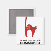 Mijn kat is een COMMUNIST geweldig cadeautje, poli Magneet (Voorkant / Achterkant)