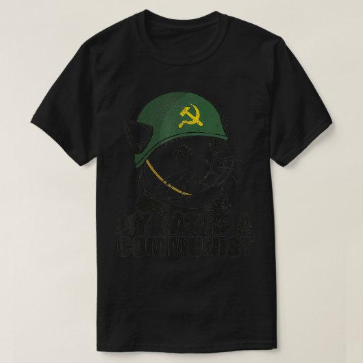 Mijn kat is een communist t-shirt (Design voorkant)