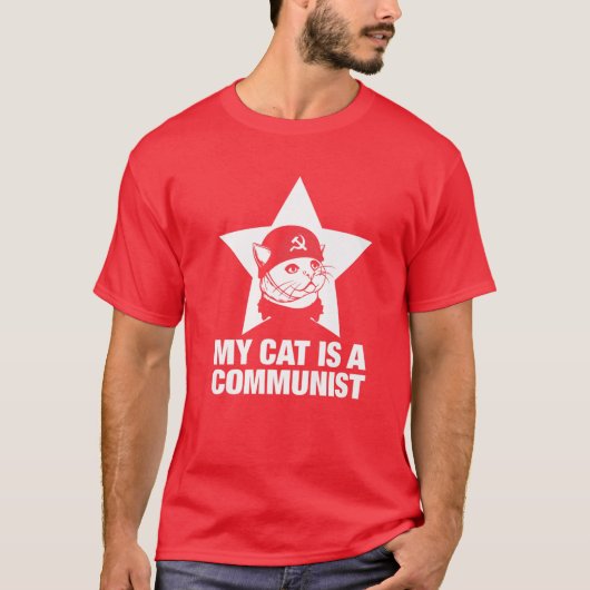 Mijn kat is een communist t-shirt (Voorkant)