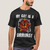 Mijn kat is een communistisch ruw communistisch ka t-shirt (Voorkant)