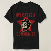 Mijn kat is een communistische  grappige kat Lover T-shirt (Design voorkant)