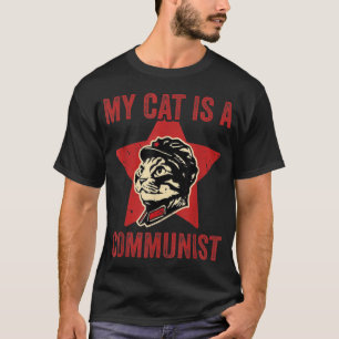 Mijn kat is een communistische  grappige kat Lover T-shirt