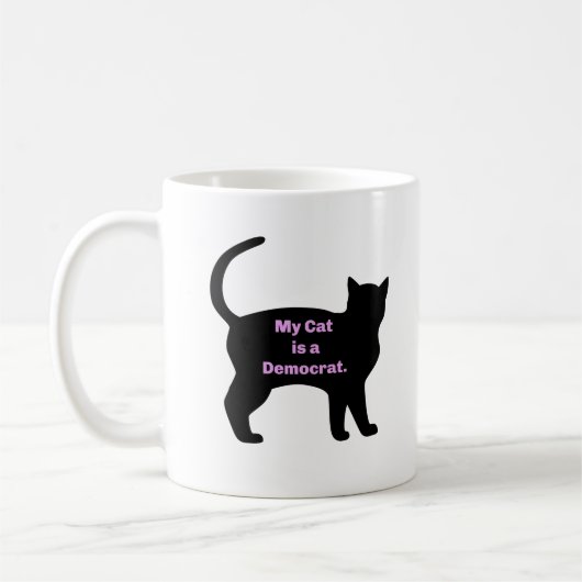 Mijn kat is een democraat koffiemok (Links)