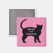 Mijn kat is een democraat magneet (Voorkant / Achterkant)