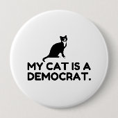 Mijn kat is een democraat ronde button 4,0 cm (Voorkant)