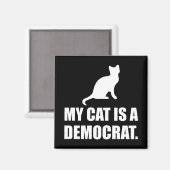 Mijn kat is een democratisch, grappig politiek magneet (Voorkant / Achterkant)