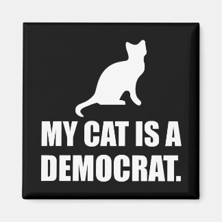Mijn kat is een democratisch, grappig politiek magneet