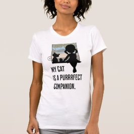 Mijn kat is een echte metgezel. Cat Lovers T-shirt