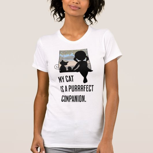 Mijn kat is een echte metgezel. Cat Lovers T-shirt (Voorkant)