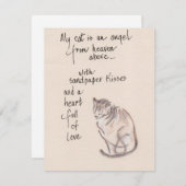 Mijn kat is een engel uit de hemel notitiekaartje (Voorkant / Achterkant)