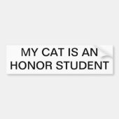 Mijn kat is een eremstudent-bumper sticker (Voorkant)