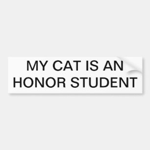 Mijn kat is een eremstudent-bumper sticker