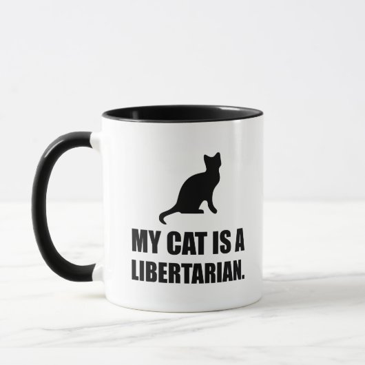 Mijn kat is een libertarian grappig politiek mok (Links)