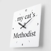 Mijn kat is een Methodist Vierkante Klok (Hoek)