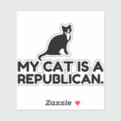 Mijn kat is een republikein sticker (Vel)