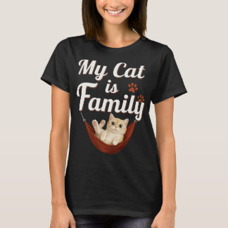 Mijn kat is familie t-shirt