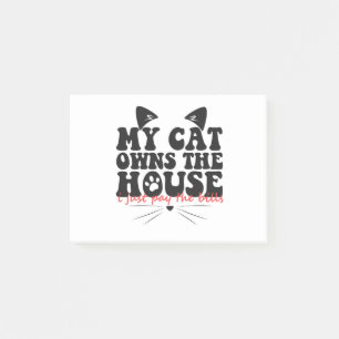 Mijn kat is het huis waar ik alleen maar de rekeni post-it® notes