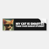 MIJN KAT IS KLEINER DAN UW HONORSTUDENT BUMPERSTICKER (Voorkant)