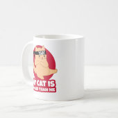 Mijn kat is koeler dan mijn grappige Karate Koffiemok (Voorkant links)