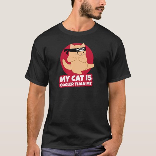 Mijn kat is koeler dan mijn grappige Karate T-shirt (Voorkant)