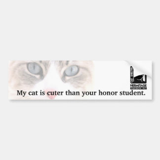 Mijn kat is kutter dan je eervolle student bumpersticker