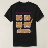 Mijn kat is laffe kattenpootjes t-shirt (Design voorkant)