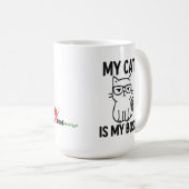 Mijn kat is mijn baas koffiemok (Voorkant rechts)