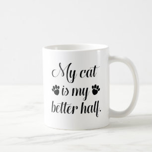 Mijn kat is mijn beter half koffiemok