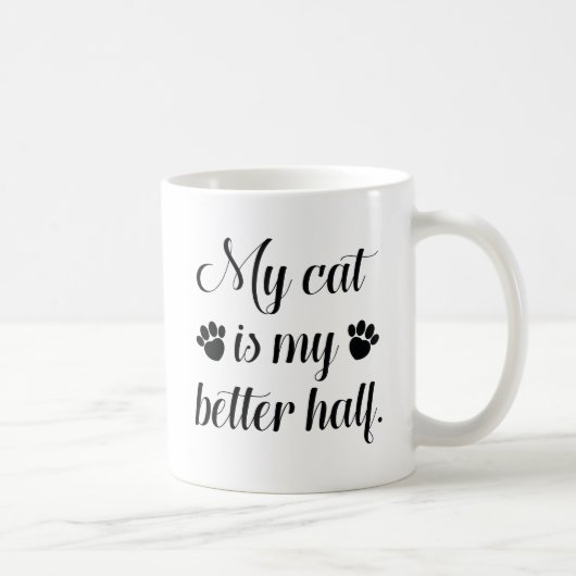 Mijn kat is mijn beter half koffiemok (Rechts)