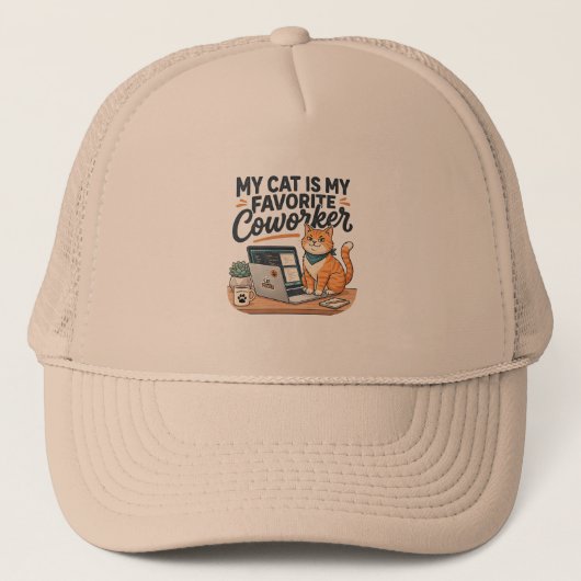 Mijn kat is mijn favoriete collega trucker pet (Voorkant)