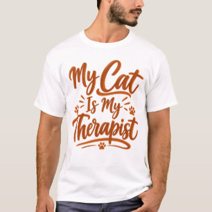 Mijn kat is mijn therapeut Grappig kat T-shirt